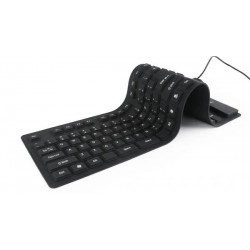 Gembird Flexible Keyboard & OTG adapter Black US (KB-109F-B)