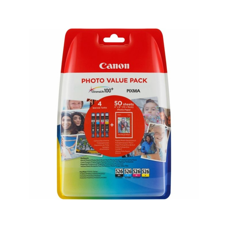 Canon CLI-526 Multipack +fotópapírral (4540B017)