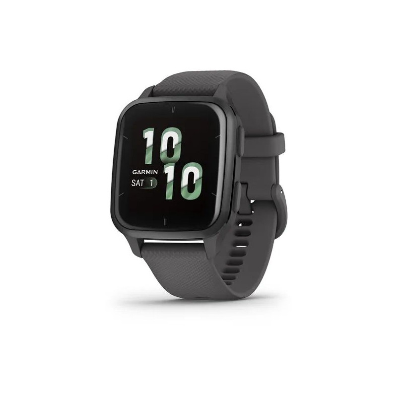 Garmin Venu Sq 2 Slate Aluminium Bezel with Shadow Grey Case and Silicone Band (010-02701-10)