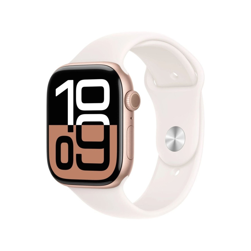 Apple Watch S10 Cellular 42mm Rose Gold Alu Case with Light Blush Sport Band M/L (MWXA3)