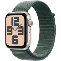 Apple Watch SE2 v3 GPS 40mm Starlight Alu Case with Lake Green Sport Loop (MXEH3)