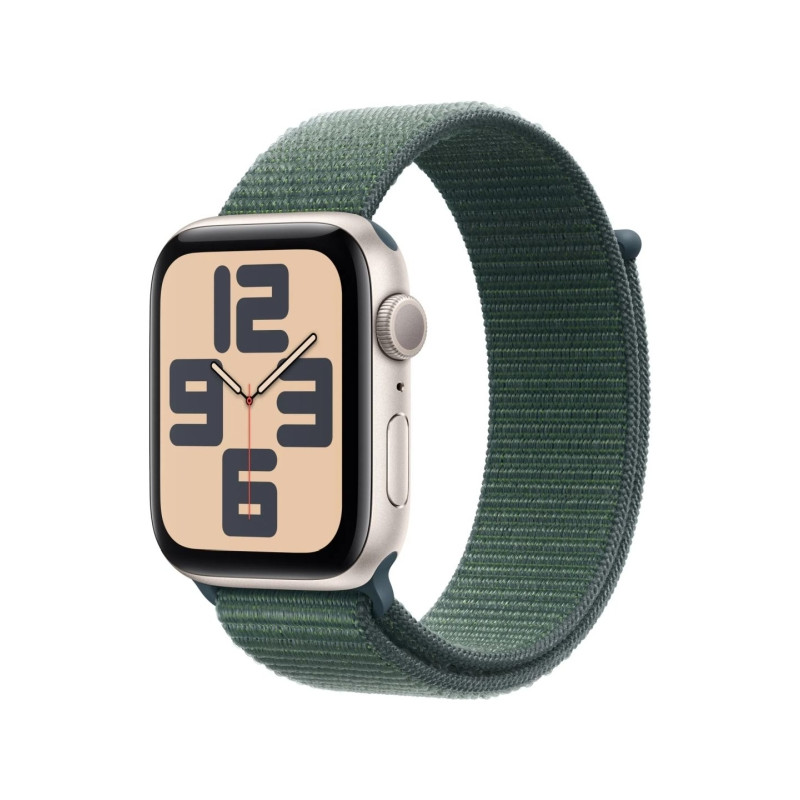 Apple Watch SE2 v3 GPS 44mm Starlight Alu Case with Lake Green Sport Loop (MXEW3)