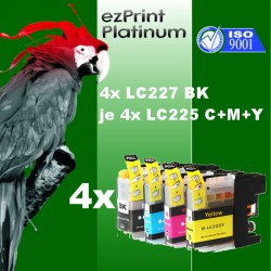4-4x ezPrint LC227BK + LC225 C+M+Y Multipack 