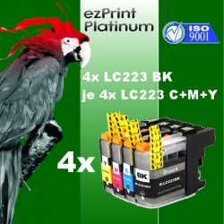4-4x ezPrint LC223 BK + C+M+Y Multipack 